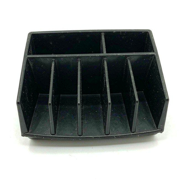 Desktop File Sorter with 5 Slots Desktop file sorter with five slanted slots on a white background